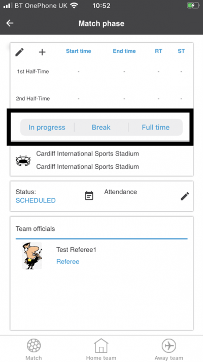Selecting a team line-up - COMET Football App - FAW Comet Support